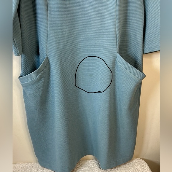 Boden Jasmine Ottoman Sheath Ribbed half sleeve Blue-Green Dress Size 12R‎ - Picture 3 of 9
